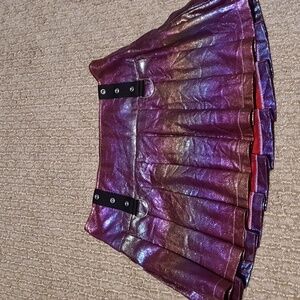 Current Mood rainbow incandescent mini skirt